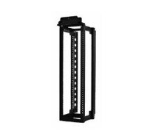 CHATSWORTH PRODUCTS CPI  15251-715  Adjustable Rail QuadraRack, 12-24 Tapped Holes, 600mm Deep, 8’ High, Black