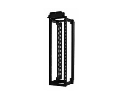 CHATSWORTH PRODUCTS CPI  15252-715  Adjustable Rail QuadraRack, 12-24 Tapped Holes, 900mm Deep, 8’ High, Black