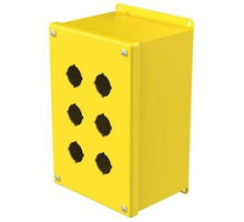 HOFFMAN ENCLOSURES INC  E6PBXY   Type 12, Type 13 Indoor 6 Hole 30.5-mm Push Button Extra Deep Steel Enclosure Yellow
