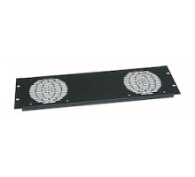 MIDDLE ATLANTIC PRODUCTS  FP2   Fan Panel, Accepts 2 Fans, Anodized, 3-space panel holds two 4-1/2