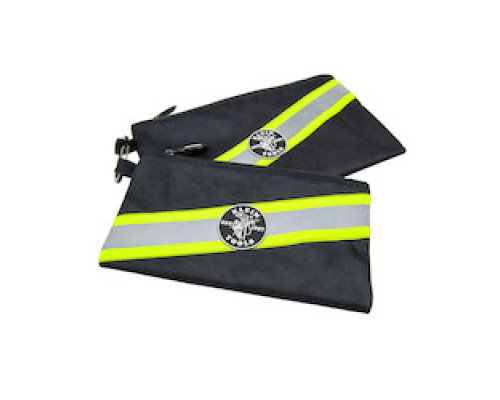 KLEIN  55599   High Visibility Zipper Bags, 2-Pack
