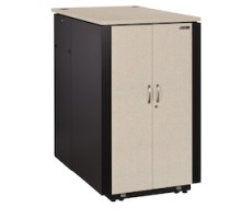 BLACK BOX NETWORK SERVICES  QC42ULG-R2   Soundproof Server Cabinet - 42U, M6 Square Holes, 29.5