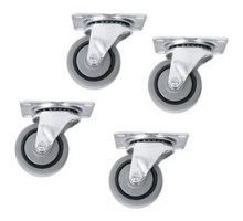 MIDDLE ATLANTIC PRODUCTS  5WR   Casters, Slim 5 Series, Fine Floor