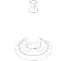 GREAT LAKES DATA RACKS  7209-4HD   One set of 4 Adjustable Levelers, Steel, 4