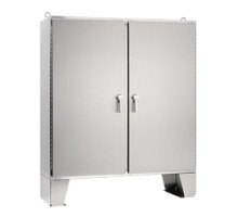 HOFFMAN ENCLOSURES INC  A74H7218SSLP3PT   Two Door N4X 304SS with handle, Size/Dims: 74.062 x72.062 x18.062, Material: Stainless Steel