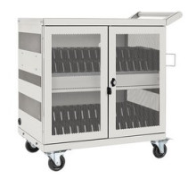 TRIPP LITE  CSC32USBW   32-Device USB Charging Station Cart with Sync for iPad and Android Tablets, Wall-Mount Option, White