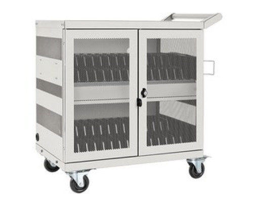 TRIPP LITE  CSC32USBW   32-Device USB Charging Station Cart with Sync for iPad and Android Tablets, Wall-Mount Option, White