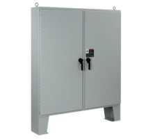 HOFFMAN ENCLOSURES INC  A74H7218LP3PT   2 Dr Flr-Mt Type 4 Enc 3 PT, Size/Dims: 74.06x72.06x18.06, Material: Steel, Finish: Gray