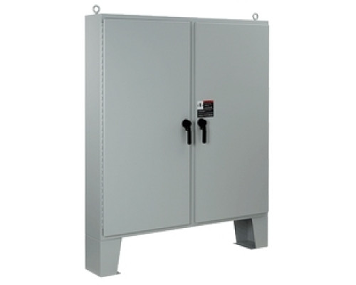 HOFFMAN ENCLOSURES INC  A62H4818LP3PT   2 Dr Flr-Mt Type 4 Enc 3 PT, Size/Dims: 62.06x48.06x18.06, Material: Steel, Finish: Gray