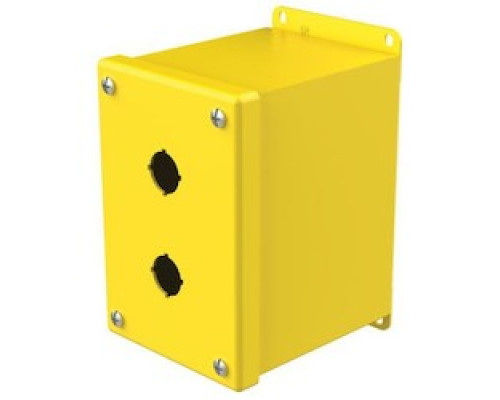 HOFFMAN ENCLOSURES INC  E2PBXY   Type 12, Type 13 Indoor 2 Hole 30.5-mm Push Button Extra Deep Steel Enclosure Yellow