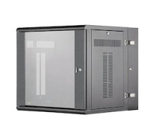 PANDUIT  PZWMC12W   PanZone Wall Mount Cabinet with Windowed Front Door, 12 RU, Black