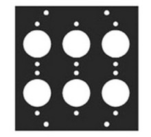 MIDDLE ATLANTIC PRODUCTS  XLRM6   UCP Module, XLR Male Punchouts