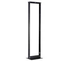 BELDEN  XDR8419-312N   2-Post Rack, 19 IN. W X 84 IN. H, 44RU RACK, #10-32 TAPPED HOLE; NO CM, 3 IN. CHANNEL, BLK