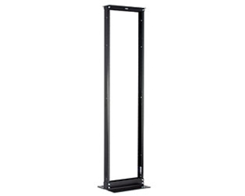 BELDEN  XDR8419-312N   2-Post Rack, 19 IN. W X 84 IN. H, 44RU RACK, #10-32 TAPPED HOLE; NO CM, 3 IN. CHANNEL, BLK