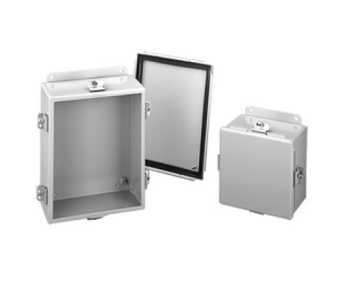 HOFFMAN ENCLOSURES INC  A1614NF   J Box, Type 4 Clamp Cover, Size/Dims: 16.00x14.00x6.00, Material/Finish: Steel/Gray