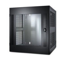 APC BY SCHNEIDER ELECTRIC  AR100   NetShelter WX 13U wtih Threaded Hole Vertical Mounting Rail Glass Front Door Black