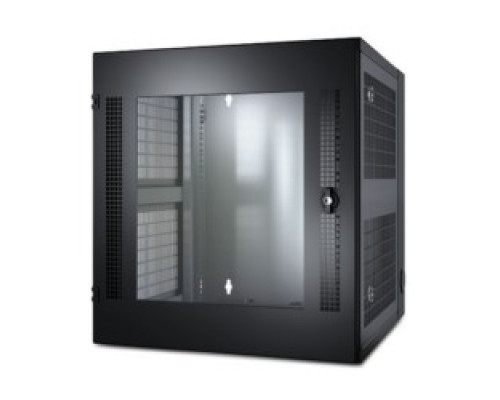 APC BY SCHNEIDER ELECTRIC  AR100   NetShelter WX 13U wtih Threaded Hole Vertical Mounting Rail Glass Front Door Black