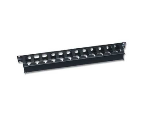 SIEMON COMPANY  RWM-1   Cable Manager, Single Sided, 2.5 Inch, 1U, Standard Cover, Horizontal, Black
