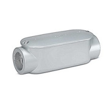 THOMAS & BETTS  AC-9   Threaded Die Cast Aluminum Thru-Feed Conduit Body, 3-1/2 inch, For Use with Rigid/IMC Conduit.