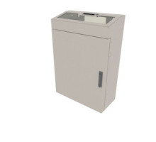 MIDDLE ATLANTIC PRODUCTS  VWM-PD-4-36K-PW   4 SP. Low Profile Wall Rack, Plexi Top, Putty