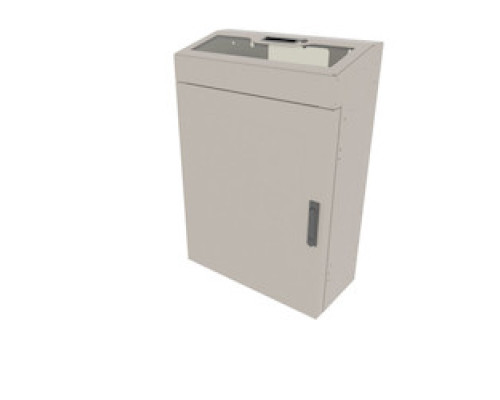 MIDDLE ATLANTIC PRODUCTS  VWM-PD-4-36K-PW   4 SP. Low Profile Wall Rack, Plexi Top, Putty