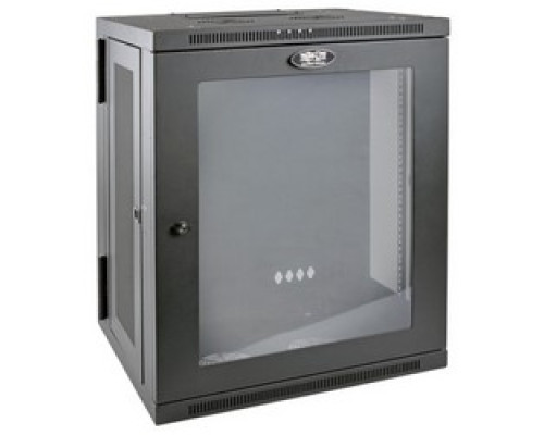 TRIPP LITE  SRW15USG   Tripp Lite 15U Low-Profile Wall-Mount Rack Enclosure Cabinet with Clear Acrylic Window, Double Hinge, Removable Side Panels, 30H x 24W x 22D