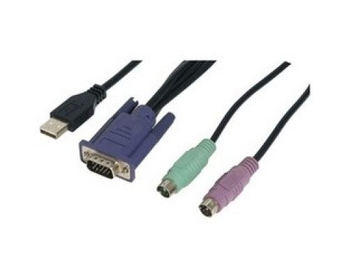 MIDDLE ATLANTIC PRODUCTS  PS2/USB-4C   Rack Mount LCD Keyboard Cable, PS/2 Keyboard with Touchpad, USB Cable, 4 each per Pack