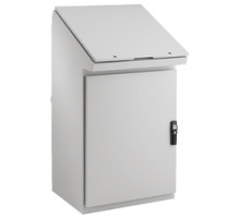 HOFFMAN ENCLOSURES INC  PGLD1265DC   Desk Console, 1 Dr, Dual Access, Size/Dims: 1200x600x500mm, Material/Finish: Steel/LtGray