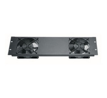 MIDDLE ATLANTIC PRODUCTS  QTFP-2-119   Fan Panel, 100 CFM, Textured, 220V, 3 space panel includes 2 fans and grills