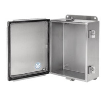 HOFFMAN ENCLOSURES INC  A1008CHEMCSS   J Box Typ 4X EMC, Hinged Cover, Size/Dims: 10.00x8.00x4.00, Material/Finish: SS Type 304