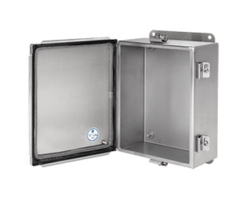 HOFFMAN ENCLOSURES INC  A1008CHEMCSS   J Box Typ 4X EMC, Hinged Cover, Size/Dims: 10.00x8.00x4.00, Material/Finish: SS Type 304