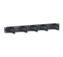 SIEMON COMPANY WM-143-5  Cable Manager, Single Sided, 1U, Black, 5 S143 Hangers