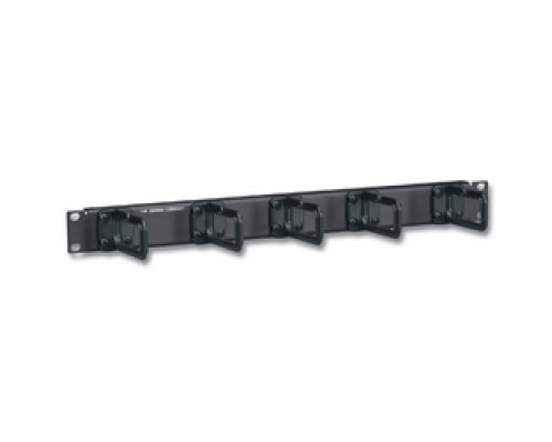 SIEMON COMPANY WM-143-5  Cable Manager, Single Sided, 1U, Black, 5 S143 Hangers