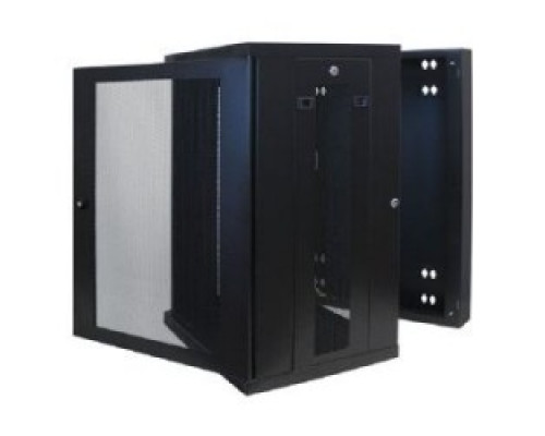 TRIPP LITE  SRW18US   Tripp Lite 18U Low-Profile Wall-Mount Rack Enclosure Cabinet, Double Hinge, Removable Side Panels, 36H x 24W x 22D