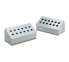 HOFFMAN ENCLOSURES INC  E4SPBAM   PB Enclosure, Sloped Front, Size/Dims: 4PB x 22.5mm, Material/Finish: Steel/Gray ex2