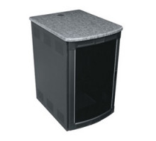 MIDDLE ATLANTIC PRODUCTS  BGR-25SA27MDK-LW   BGR Series P1311 Wide Presentation Rack, 25 RU, Rackrail Type 10-32, 24.5 Inch Width x 31.35 Inch Depth x 50 Inch Height, Steel, Light Walnut, Horizontal Mount