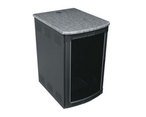 MIDDLE ATLANTIC PRODUCTS  BGR-25SA27MDK-LW   BGR Series P1311 Wide Presentation Rack, 25 RU, Rackrail Type 10-32, 24.5 Inch Width x 31.35 Inch Depth x 50 Inch Height, Steel, Light Walnut, Horizontal Mount