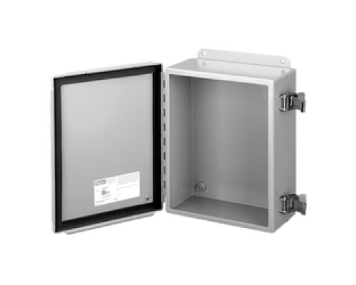 HOFFMAN ENCLOSURES INC  A806CHQR   J Box, Type 12 Hinged Cover QR, Size/Dims: 8.00x6.00x3.50, Material/Finish: Steel/Gray