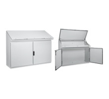HOFFMAN ENCLOSURES INC  PGLD12165DC   Desk Console, 2 Dr, Single Access, Size/Dims: 1200x1600x500mm, Material/Finish: Steel/LtGray