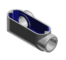 THOMAS & BETTS  ALL-9   Threaded Die Cast Aluminum Conduit Body-Left Side Opening, 3-1/2 inch, For Use with Rigid/IMC Conduit.