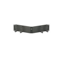 LEVITON  49254-LPM   Cable Management Bar, Angled, Horizontal, 4-Ring, Rack Mount, 1RU, 19
