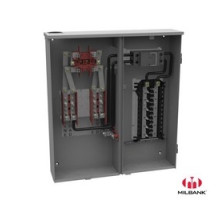 MILBANK MFG CO  U224MTBPL   Meter Socket, Main And Load Center, 4 Terminal, Ring Type, 200 Ampere Main Fuse Pull Out Switch, Twin Small Closing Plates