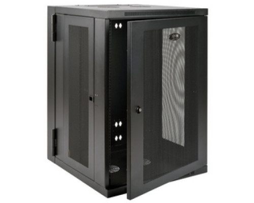 TRIPP LITE  SRW18USDP   Tripp Lite 18U Wall-Mount Rack Enclosure Cabinet, Double Hinge, Removable Side Panels, 36H x 24W x 26D