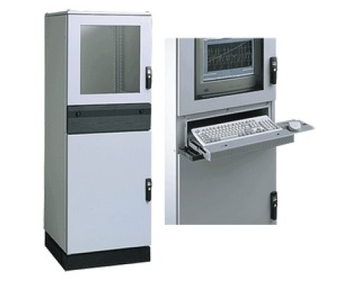 HOFFMAN ENCLOSURES INC  PPC1686   Modular PC Package, Size/Dims: 1600x800x600mm, Material/Finish: Steel/LtGray