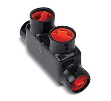 THOMAS & BETTS  AMTSR500   AMT Aluminum Splice, PVC Insulation, Ultraviolet Resistant, Wire Range 500MCM-4 Str, Length 5.38 Inches, Width 1.44 Inches, Height 3.03 Inches, Hex Size 3/8 Inch