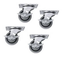MIDDLE ATLANTIC PRODUCTS  5WLR   Casters, Slim 5 Series, Locking/Fine Floor
