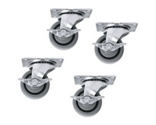 MIDDLE ATLANTIC PRODUCTS  5WLR   Casters, Slim 5 Series, Locking/Fine Floor