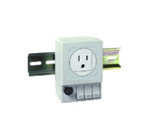 HOFFMAN ENCLOSURES INC  ADINP120F   DIN Mt Outlet 120 V AC Fuse Gray, Size/Dims: 3.54x2.44x1.97, Material: Plastic, Finish: Lt Gray