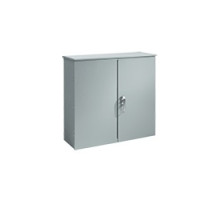 HOFFMAN ENCLOSURES INC  A404014CTDP   Hinged Double-Door with Three-Point Latch and Wood Panel