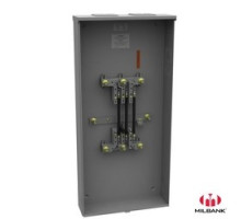 MILBANK MFG CO  UA4667-XT-9527   Meter Socket, Bolt-In Bypass, Single Position, 7 Terminal, Ringless, 600 Amp, Twin Large Closing Plates, Aluminum